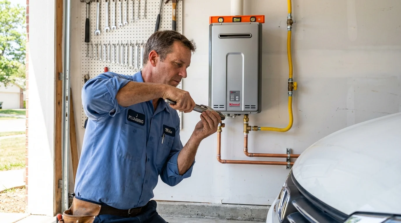 Tankless water heater installation by a Johns Plumbing LLC plumber in Avondale